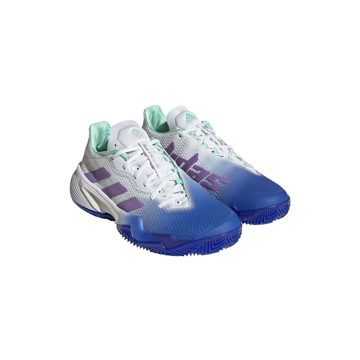 Adidas Barricade Clay Blanco Azul Mujer