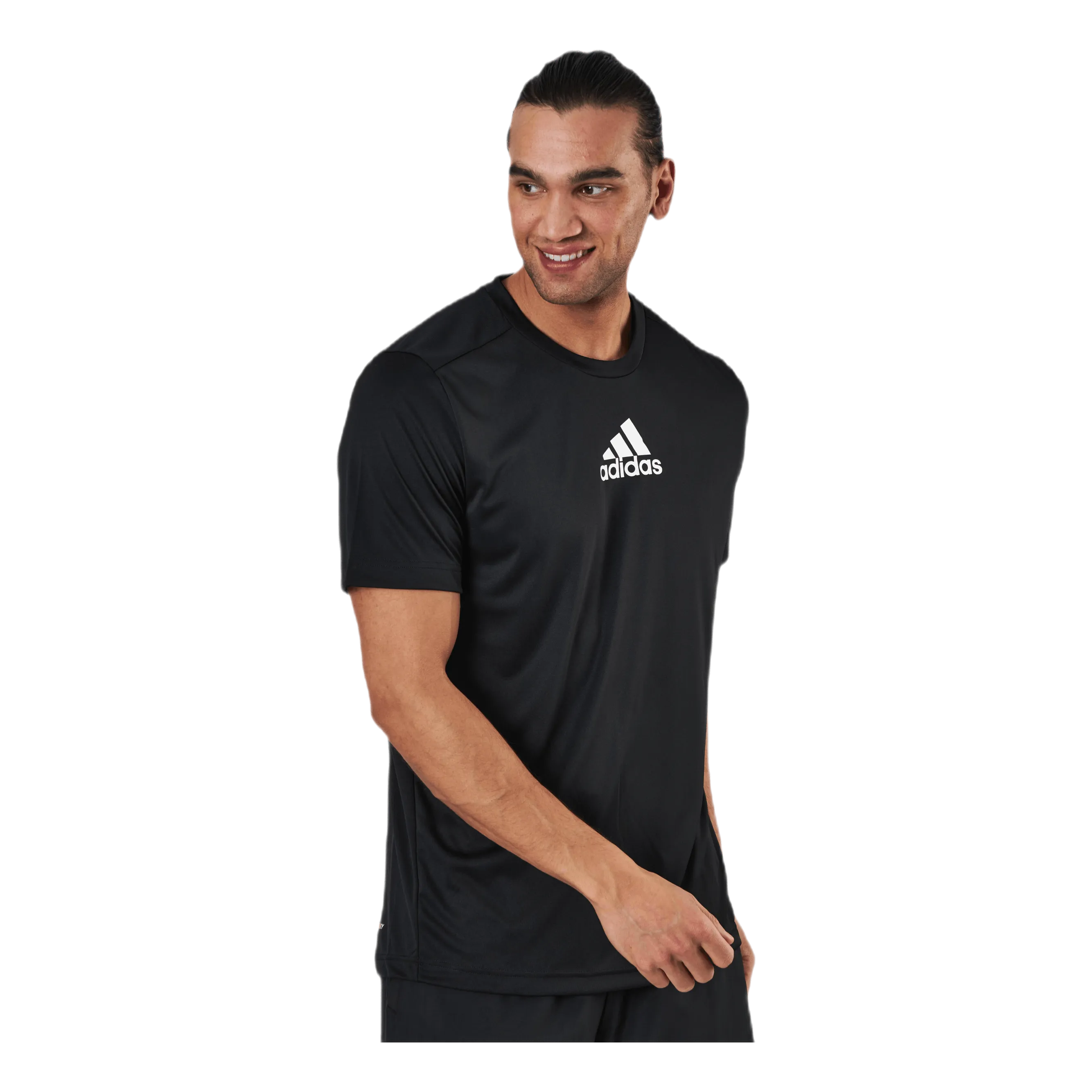 ADIDAS D2M 3 STRIPES TSHIRT BLACK / WHITE