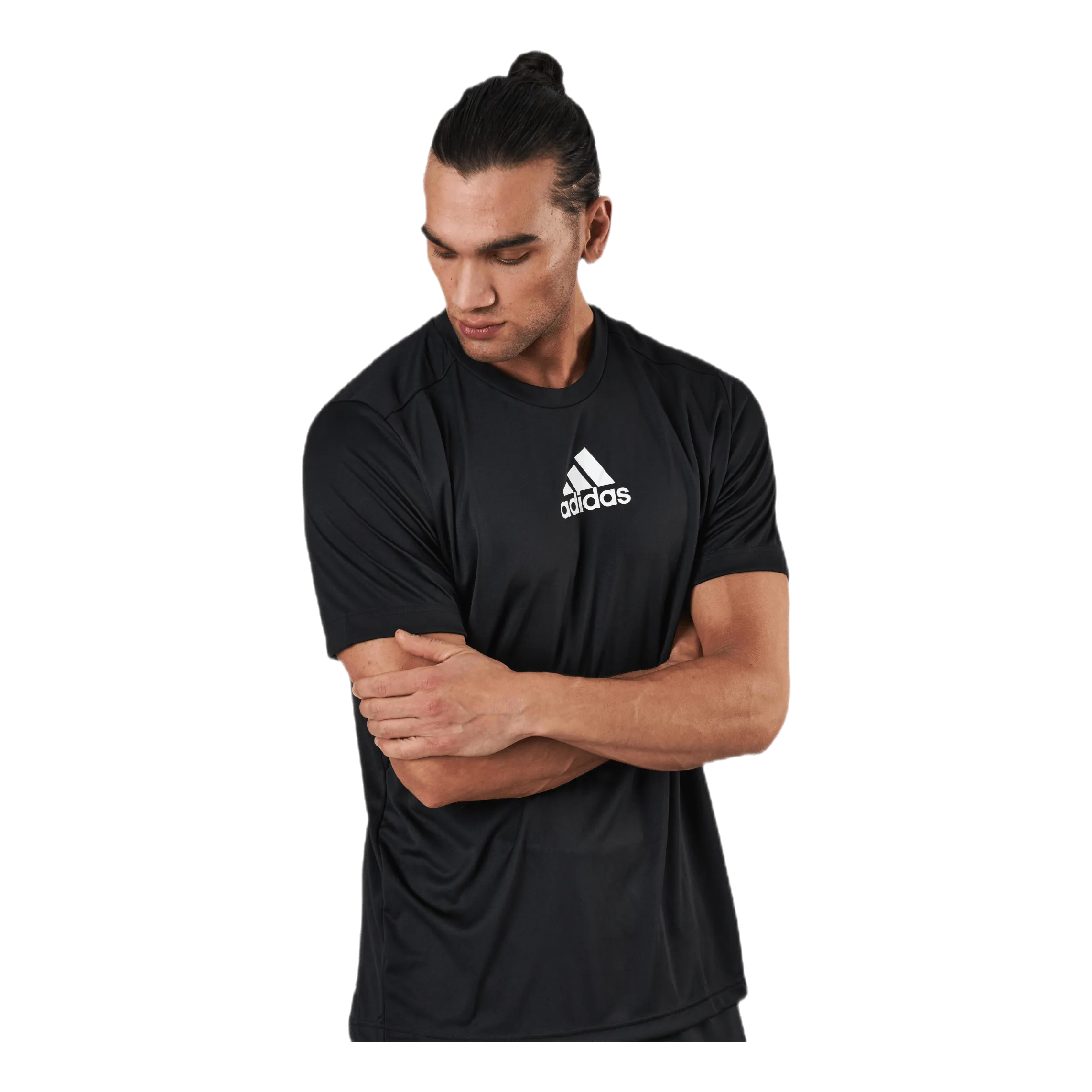 ADIDAS D2M 3 STRIPES TSHIRT BLACK / WHITE
