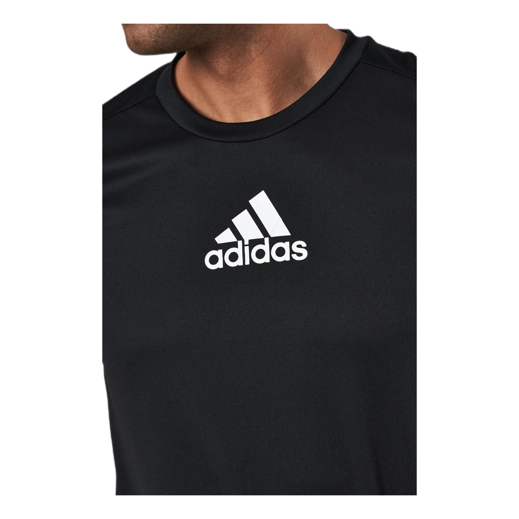 ADIDAS D2M 3 STRIPES TSHIRT BLACK / WHITE