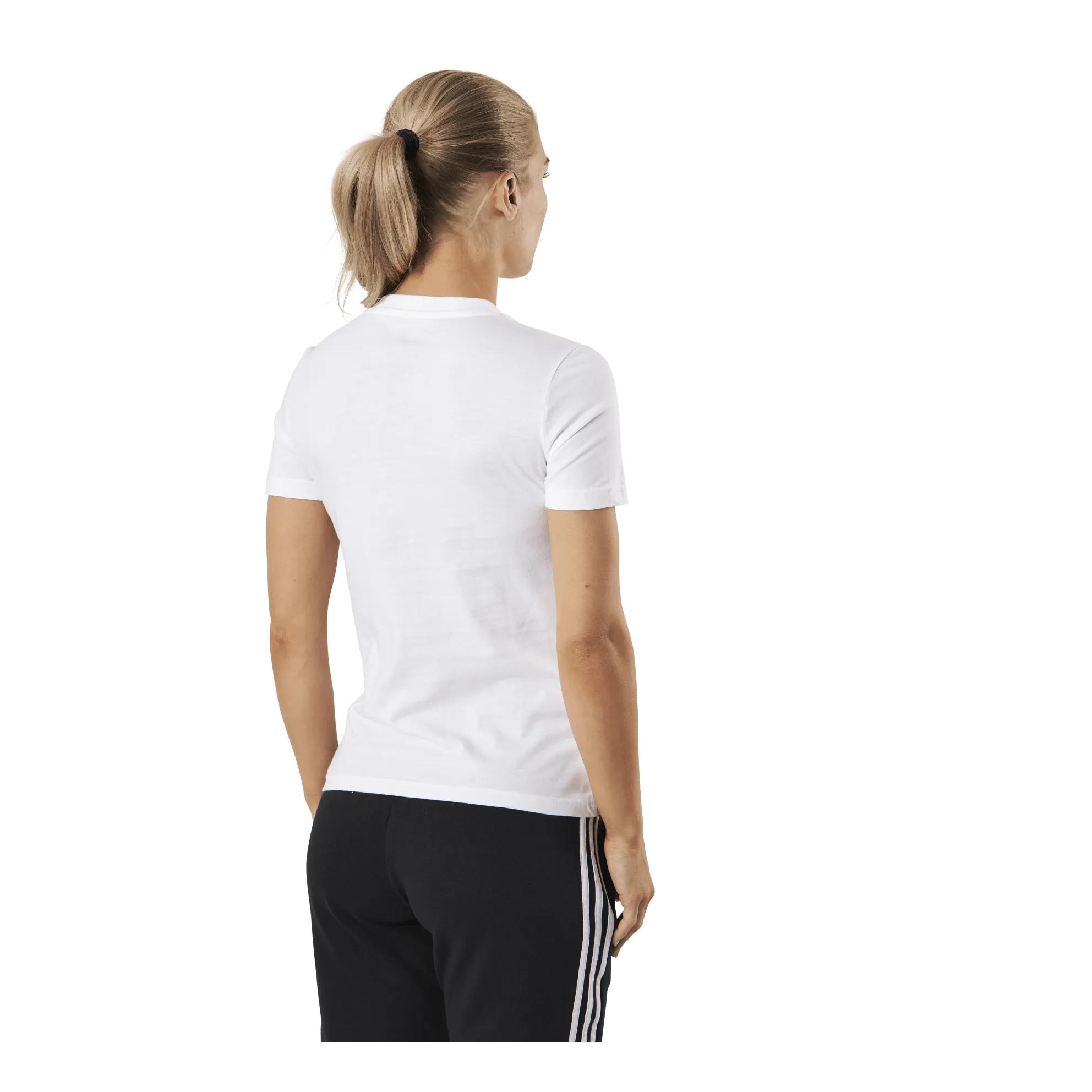 ADIDAS ESSENTIALS SLIM LOGO TSHIRT WHITE / BLACK