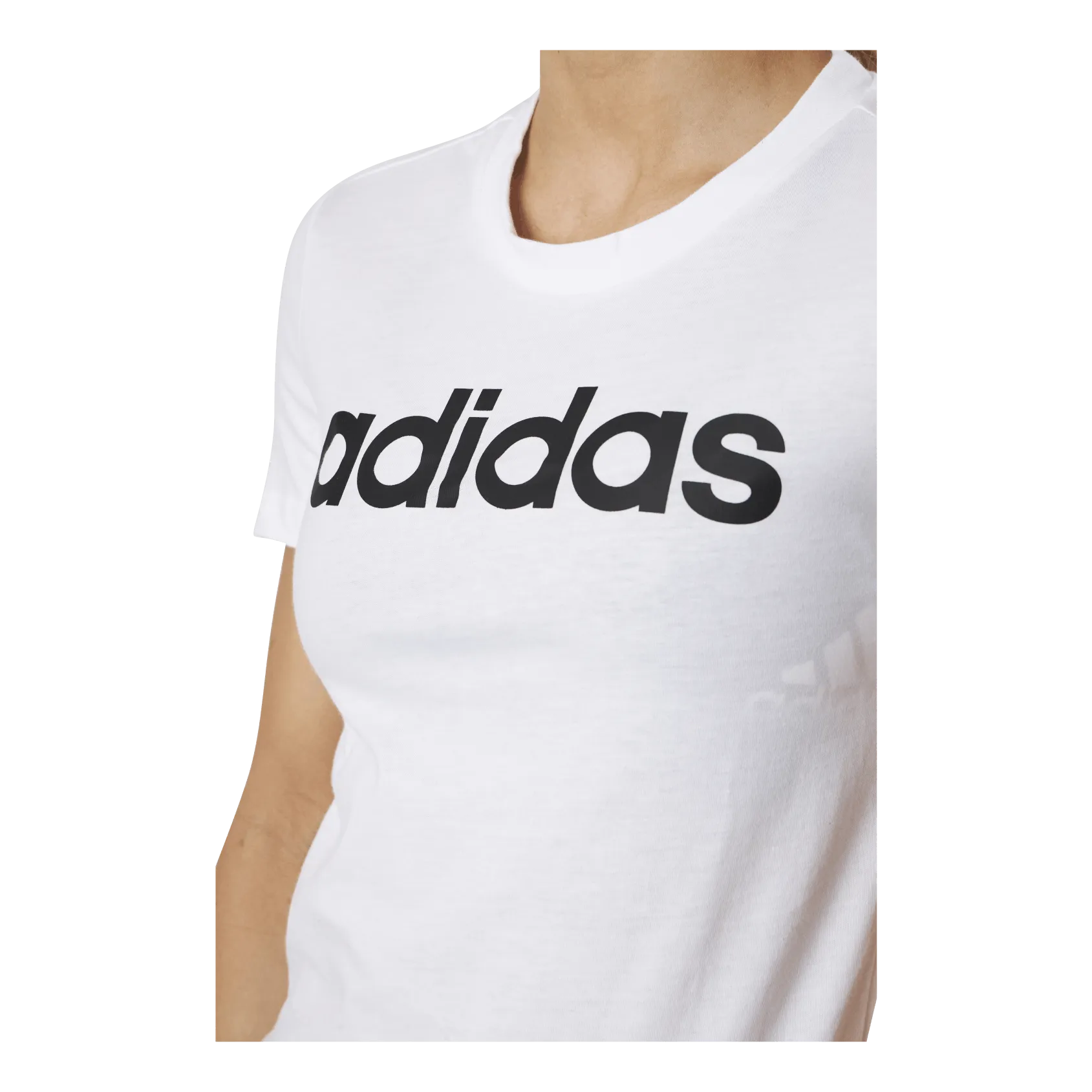 ADIDAS ESSENTIALS SLIM LOGO TSHIRT WHITE / BLACK