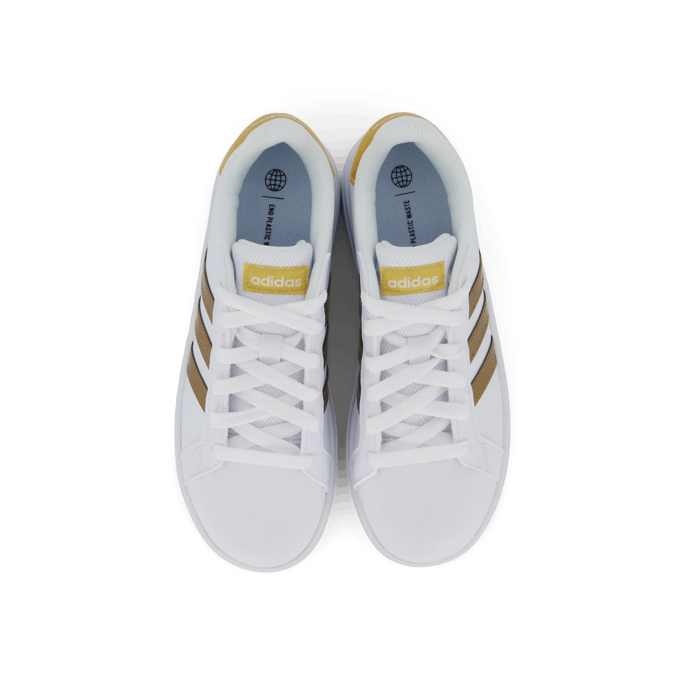 Adidas Grand Court Sustainable Lace Shoes Cloud White / Cloud White / Matte Gold