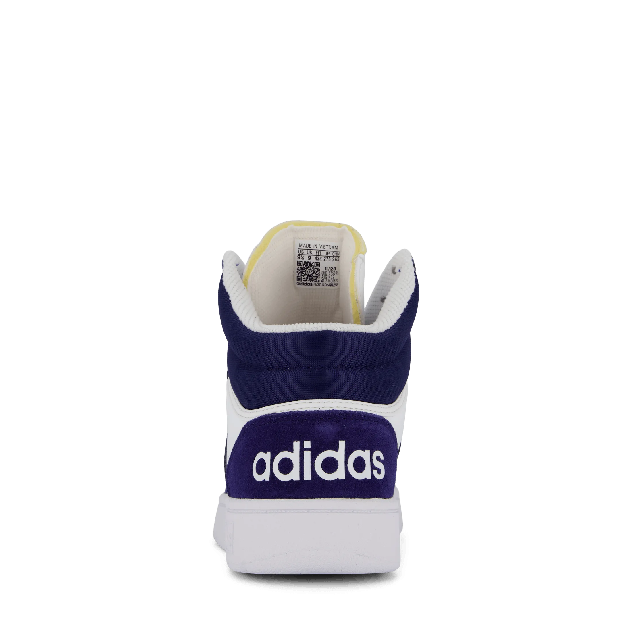 Adidas Hoops 3 Mid Lifestyle Basketball Classic Vintage Shoes Cloud White / Dkblue / Dkblue