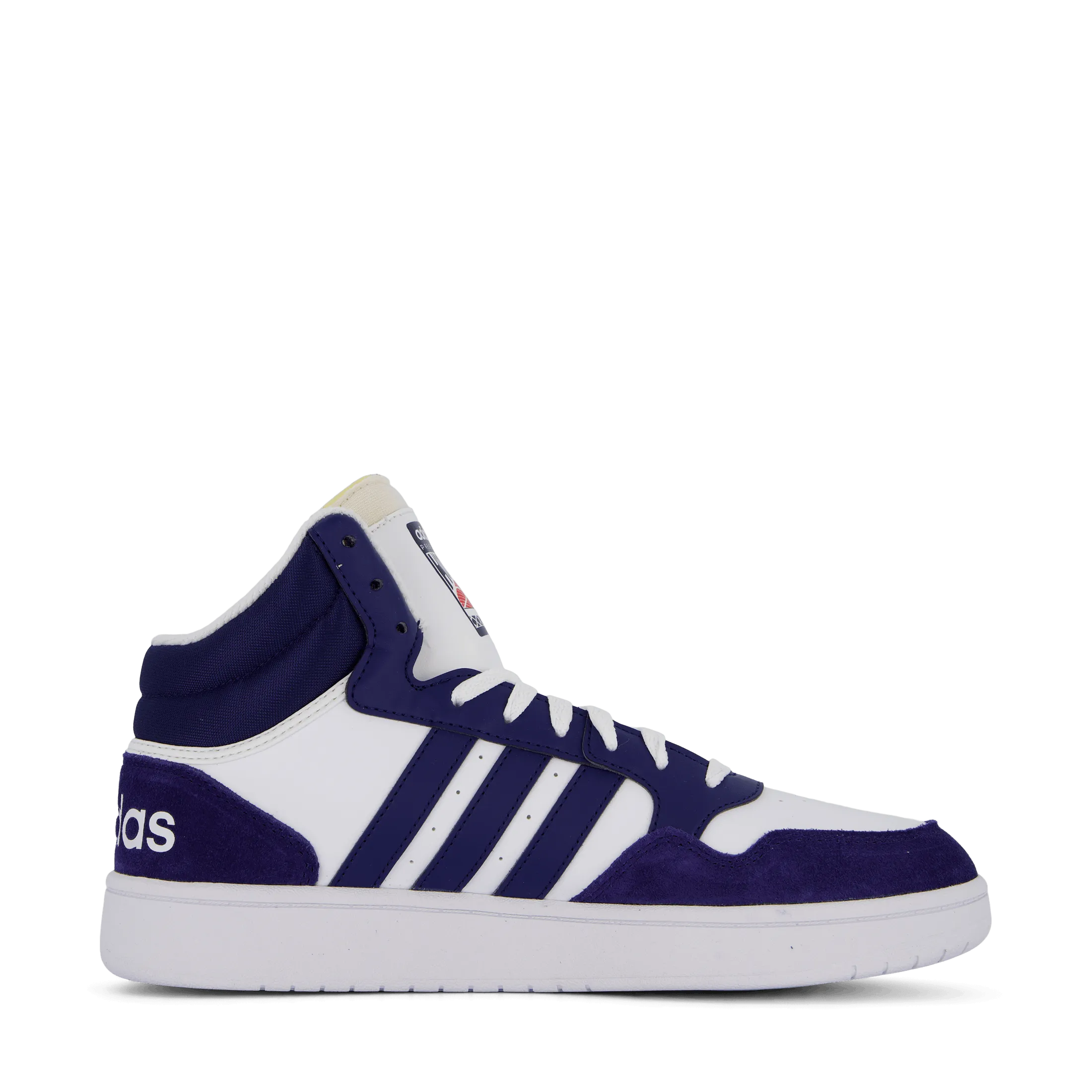 Adidas Hoops 3 Mid Lifestyle Basketball Classic Vintage Shoes Cloud White / Dkblue / Dkblue