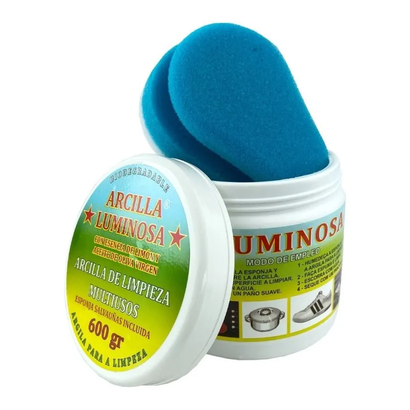 Arcilla Luminosa Para Limpieza Multiusos 600 Gramos Biodegradable