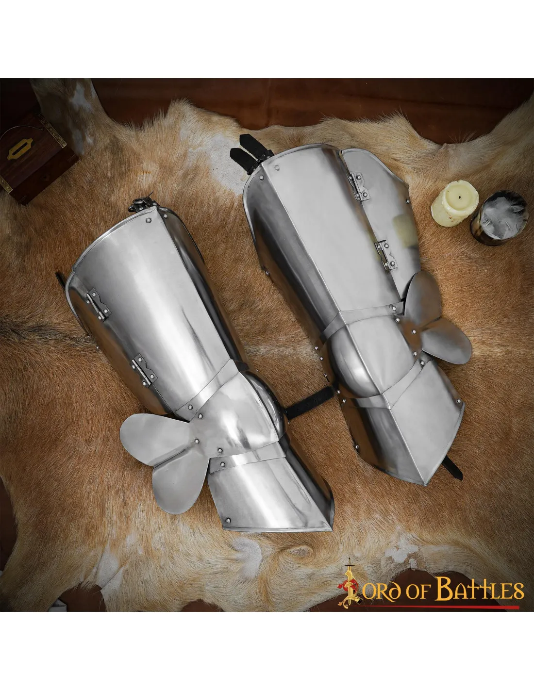 Armadura medieval clásica para piernas