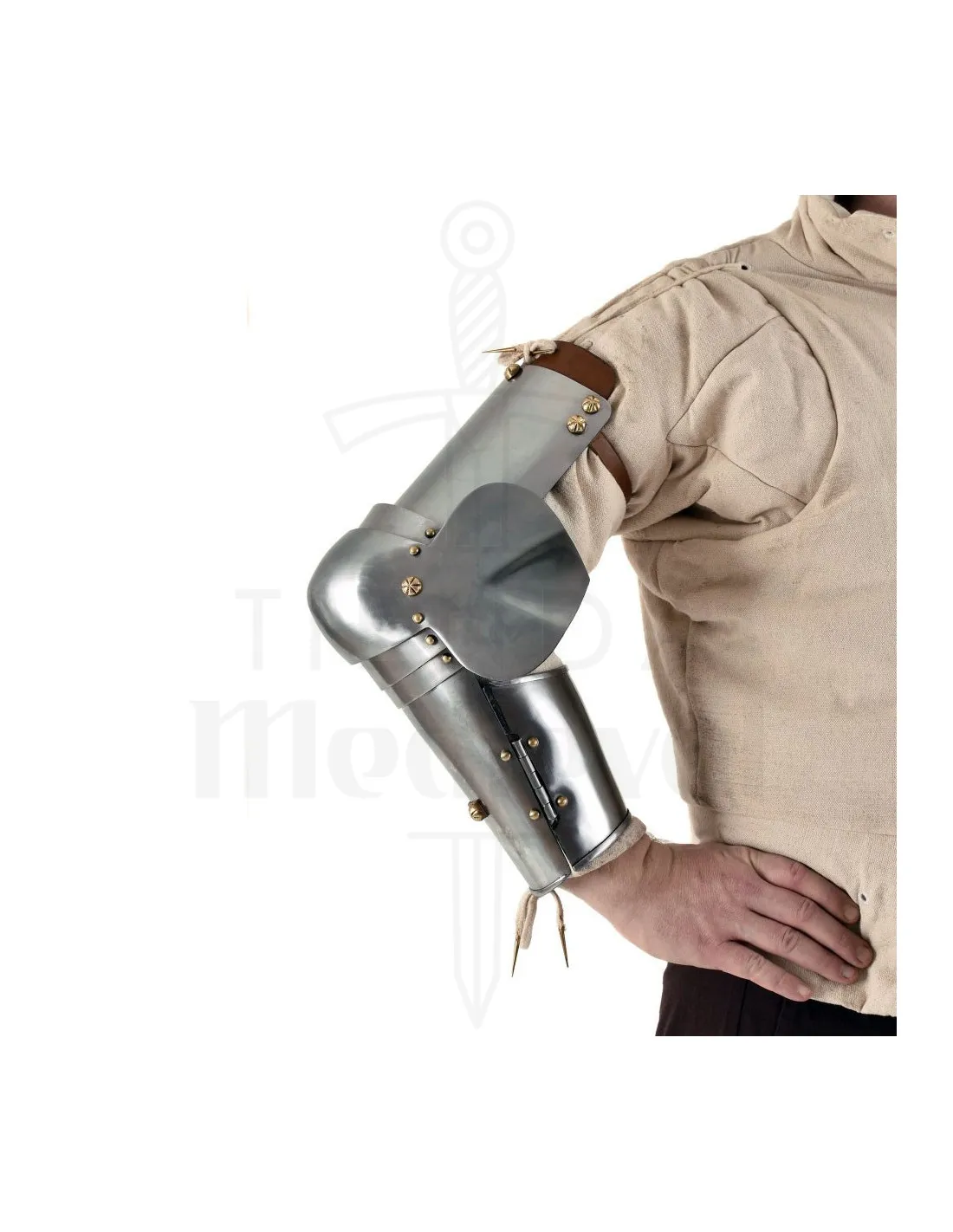 Armadura medieval para los brazos