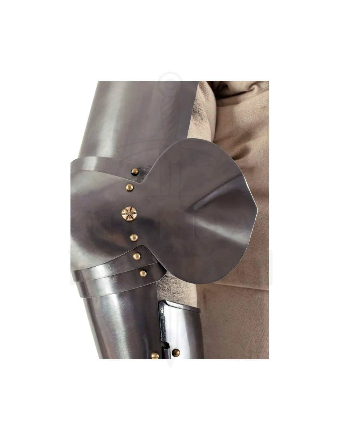 Armadura medieval para los brazos