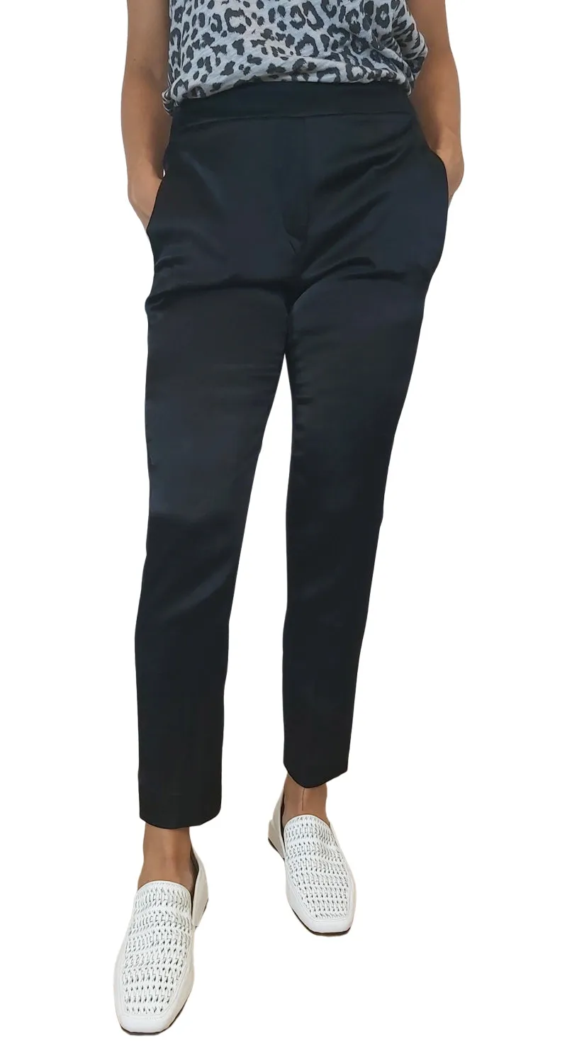 AWADA Pantalón Satinado Negro