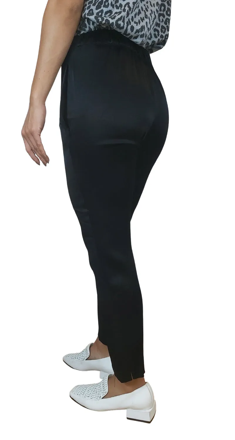 AWADA Pantalón Satinado Negro