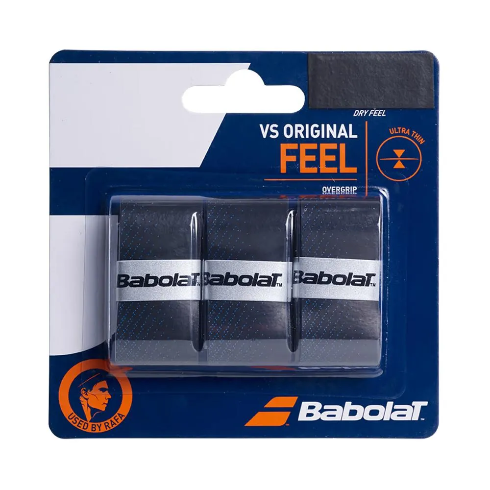 Babolat Tenis Overgrips Vs_Original_X3 Negro_Azul