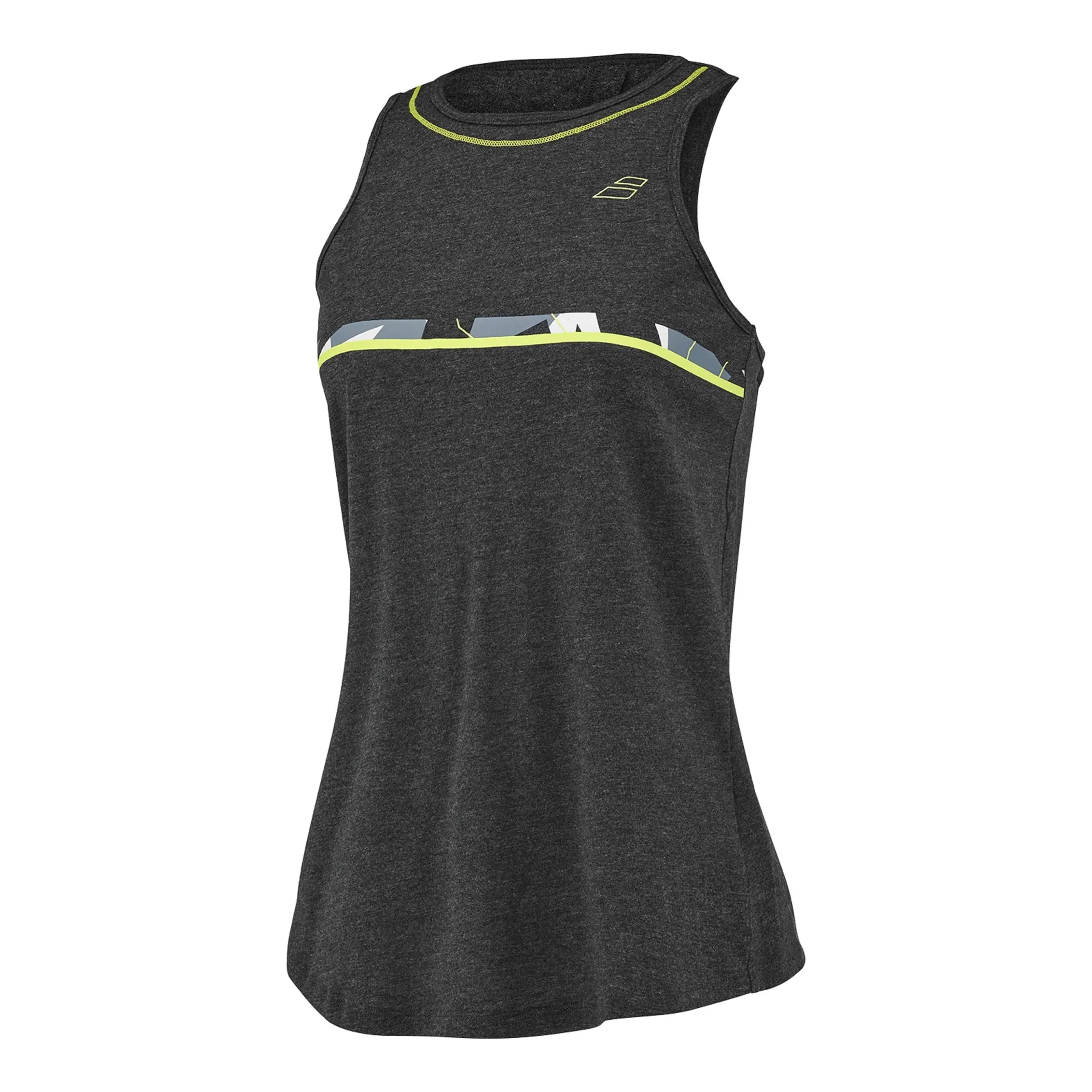 Babolat Tenis Tank Femenino Aero_Cotton_Tank Black_Hthr