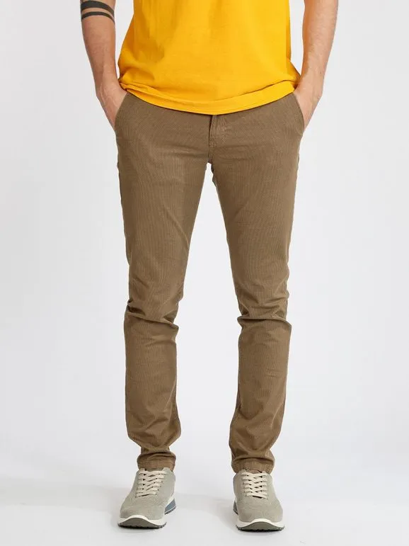 Baci & Abbracci Pantalón de hombre de algodón slim fit