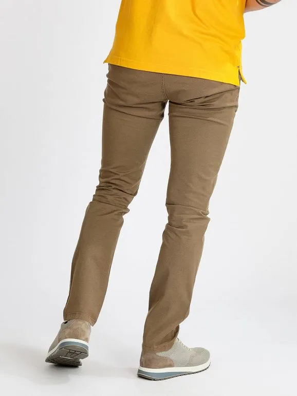 Baci & Abbracci Pantalón de hombre de algodón slim fit