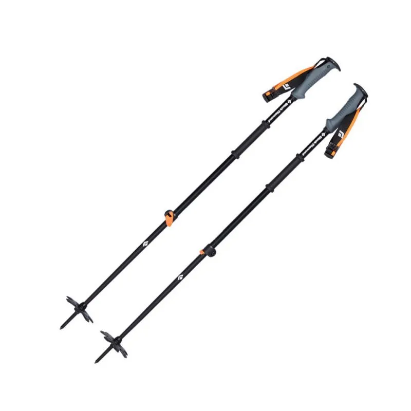 Bastones de esquí de travesía Black Diamond Traverse WR 2 (Negro/Naranja)
