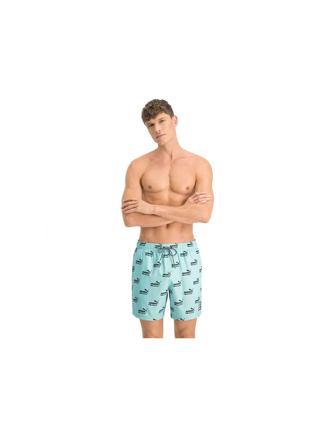Bañador de natación Puma Logo Aop N1 Azul