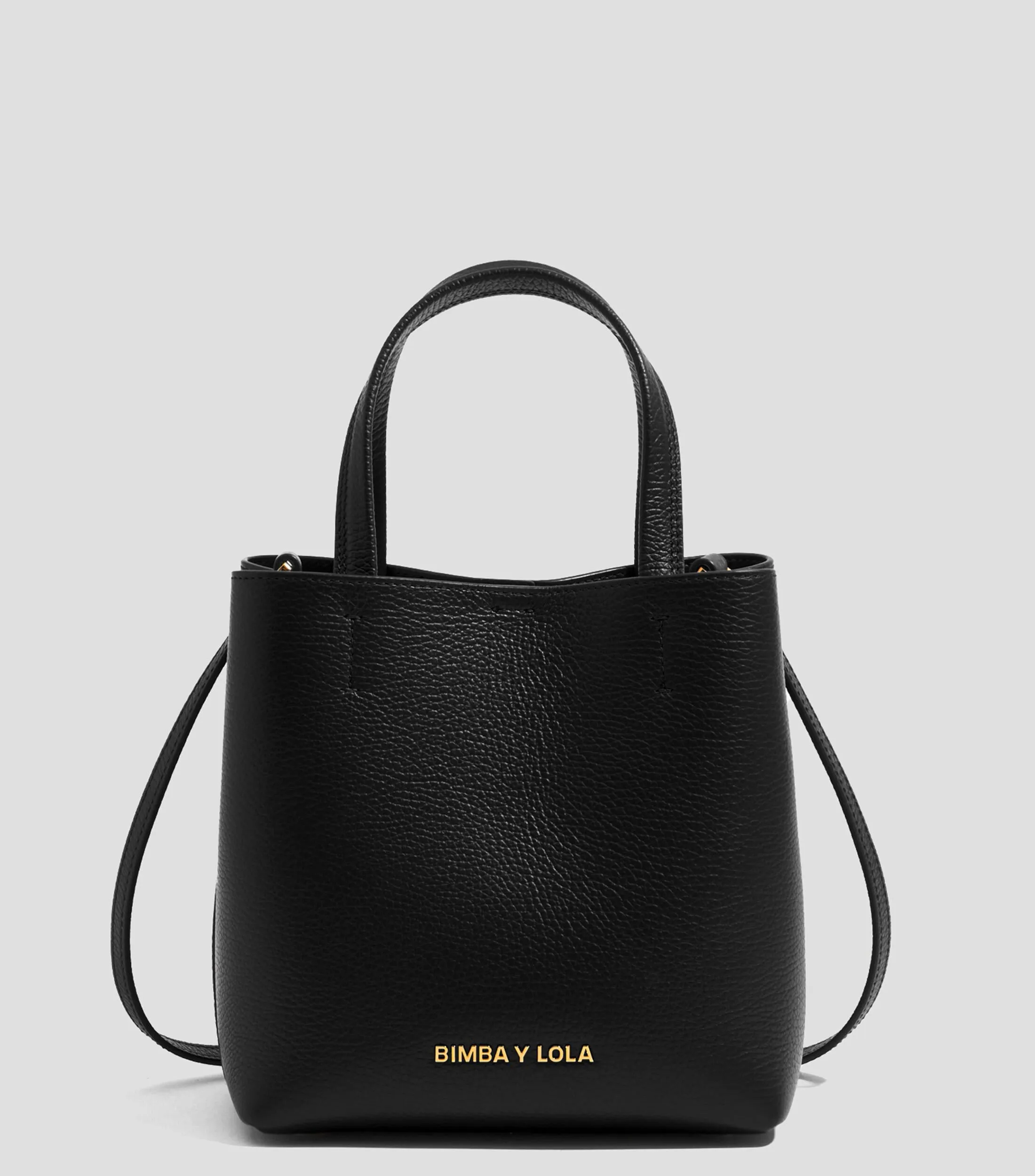 Bimba y Lola Bolso crossbody Chihuahua pequeño piel negro Mujer