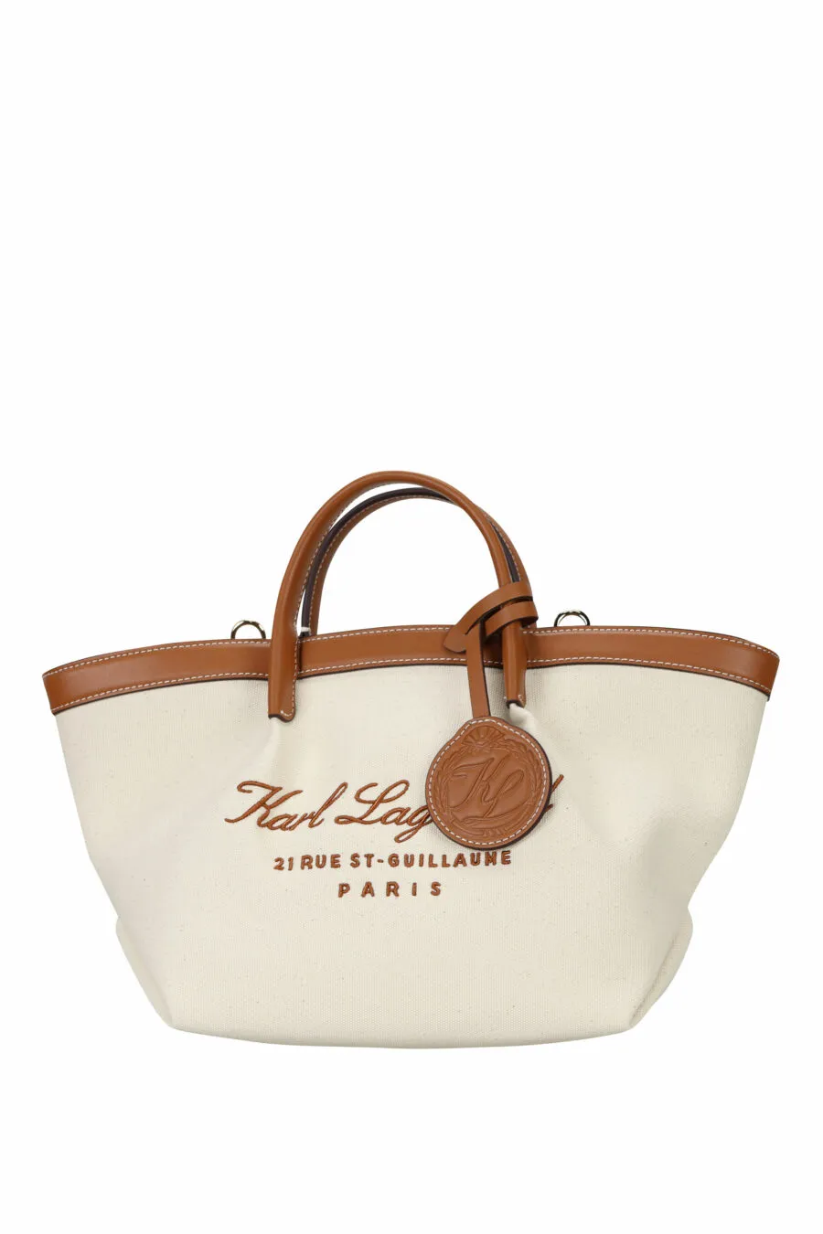 Bolso bandolera blanco con logo firma bordado