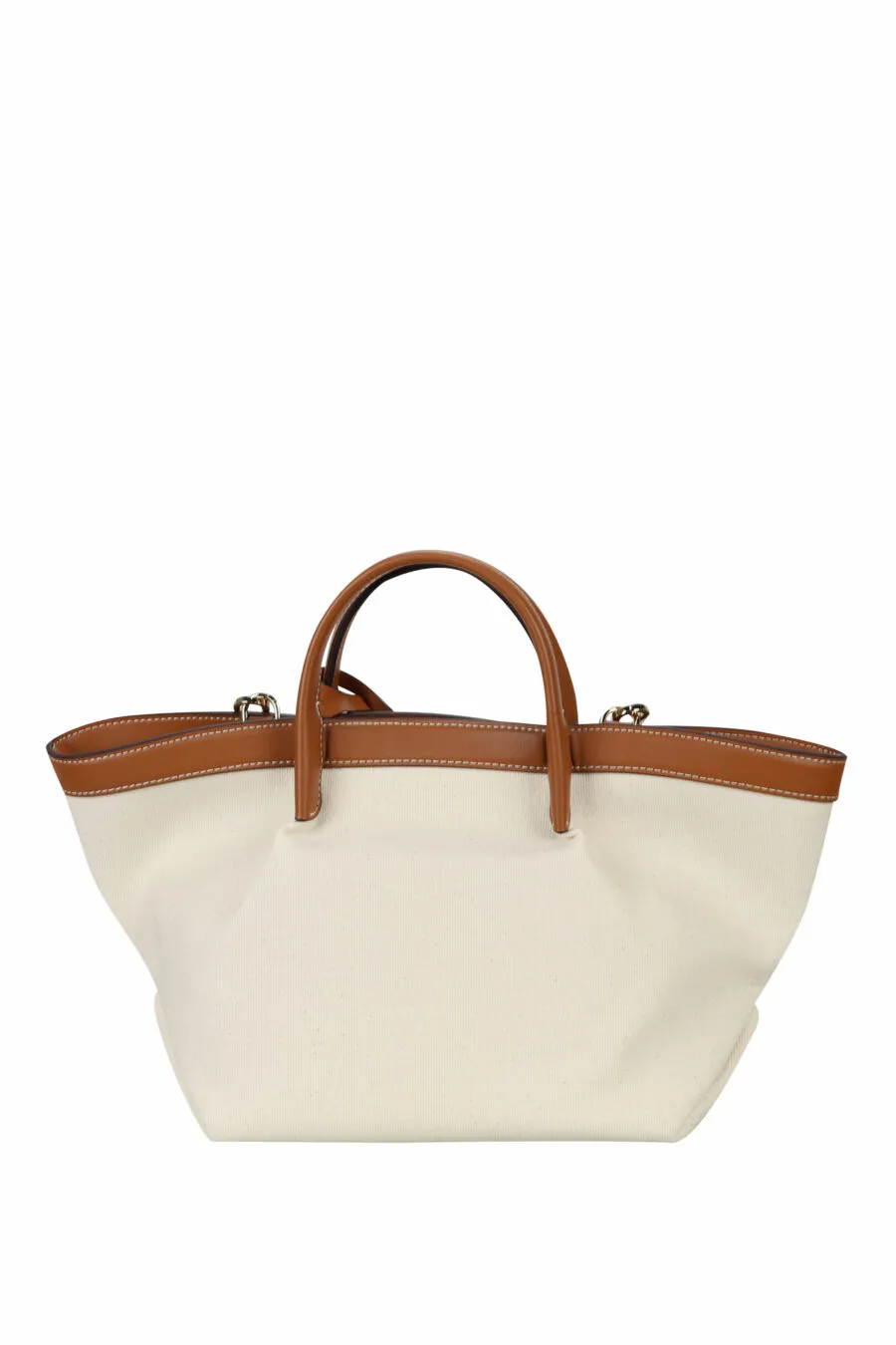 Bolso bandolera blanco con logo firma bordado