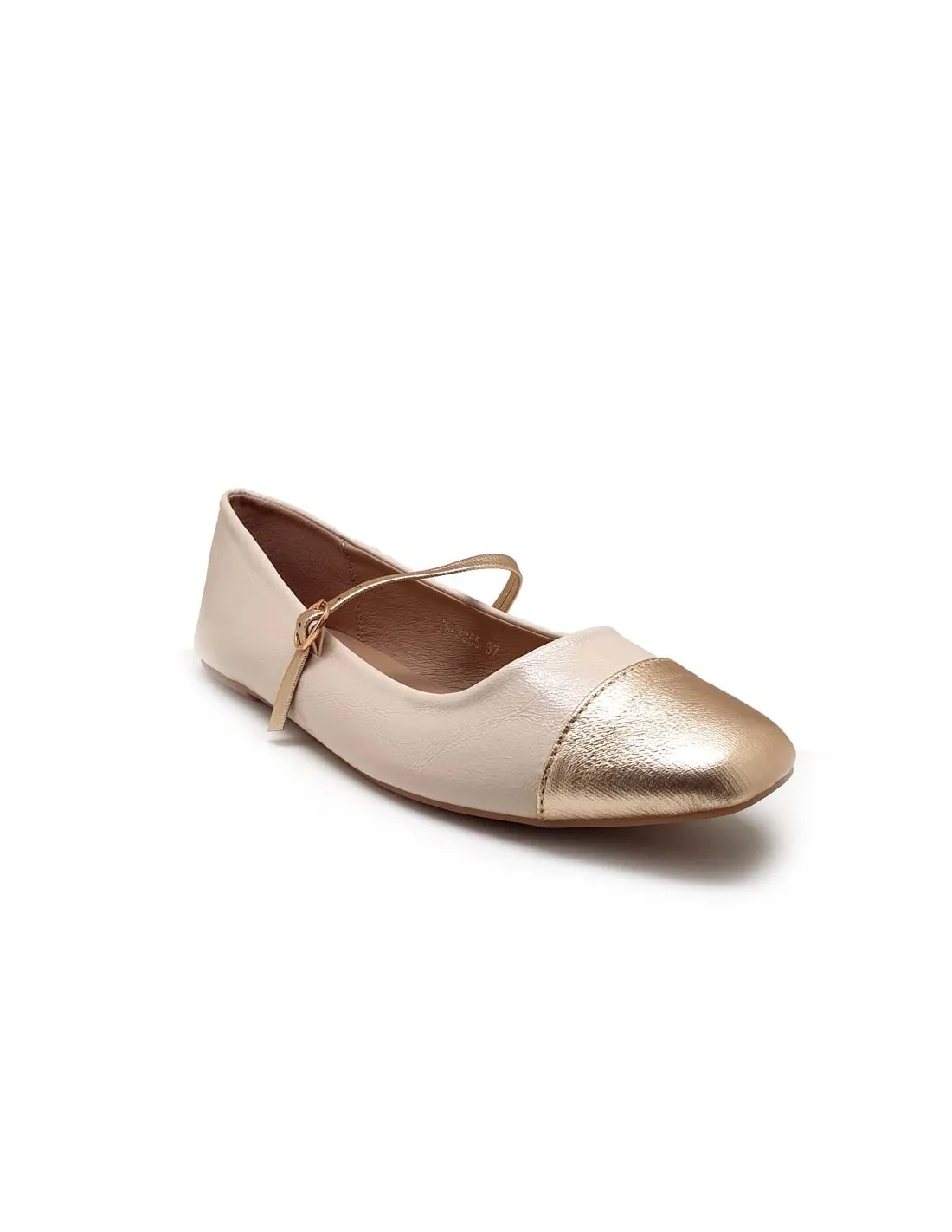 BUONAROTTI BAILARINA NUDE CON ADORNO TIRA Y HEBILLA EN ORO YS3255O