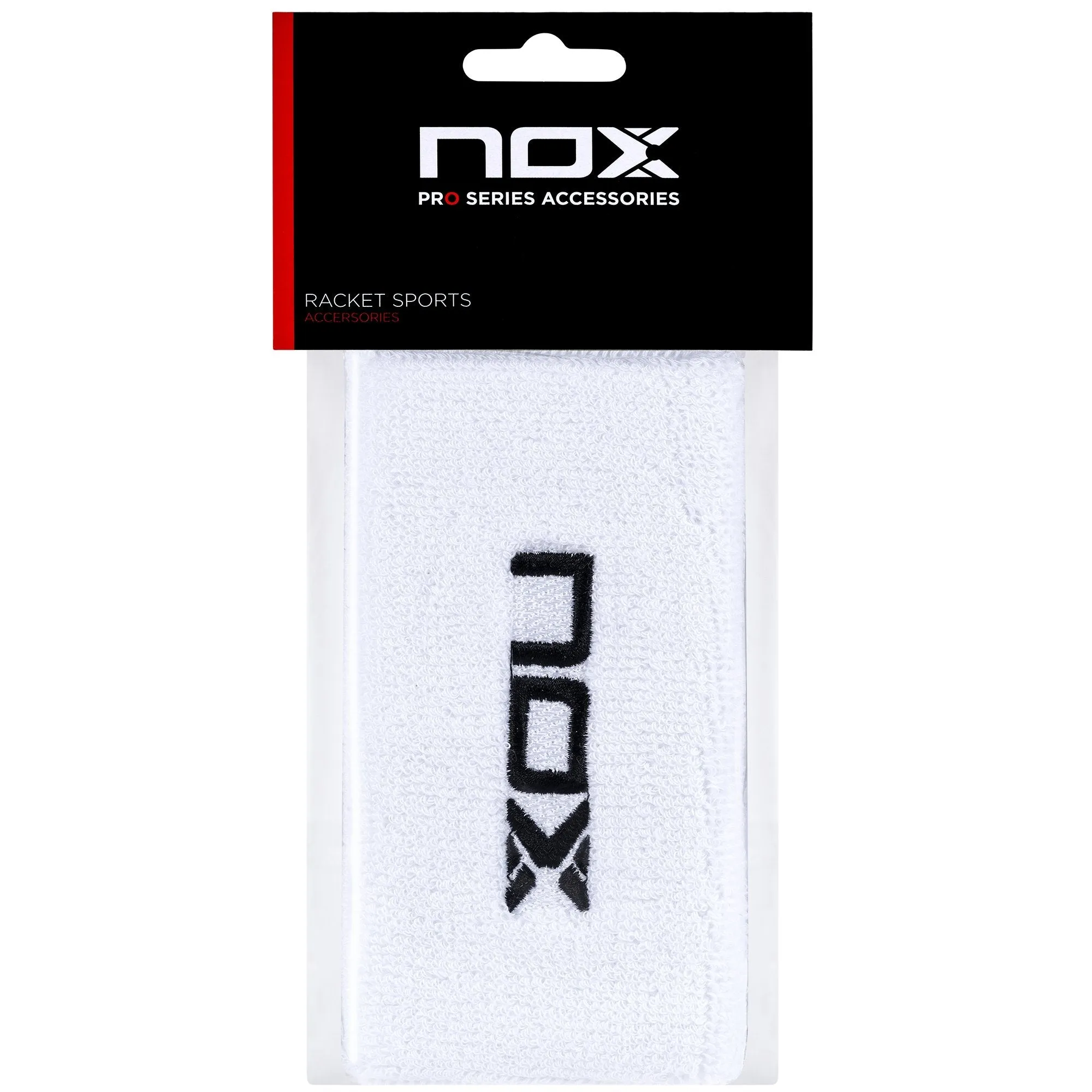 CAJA DE 6 UDS.  MUEQUERAS DEPORTIVAS LARGAS BLANCO/NEGRO (2 UDS/BLíSTER)