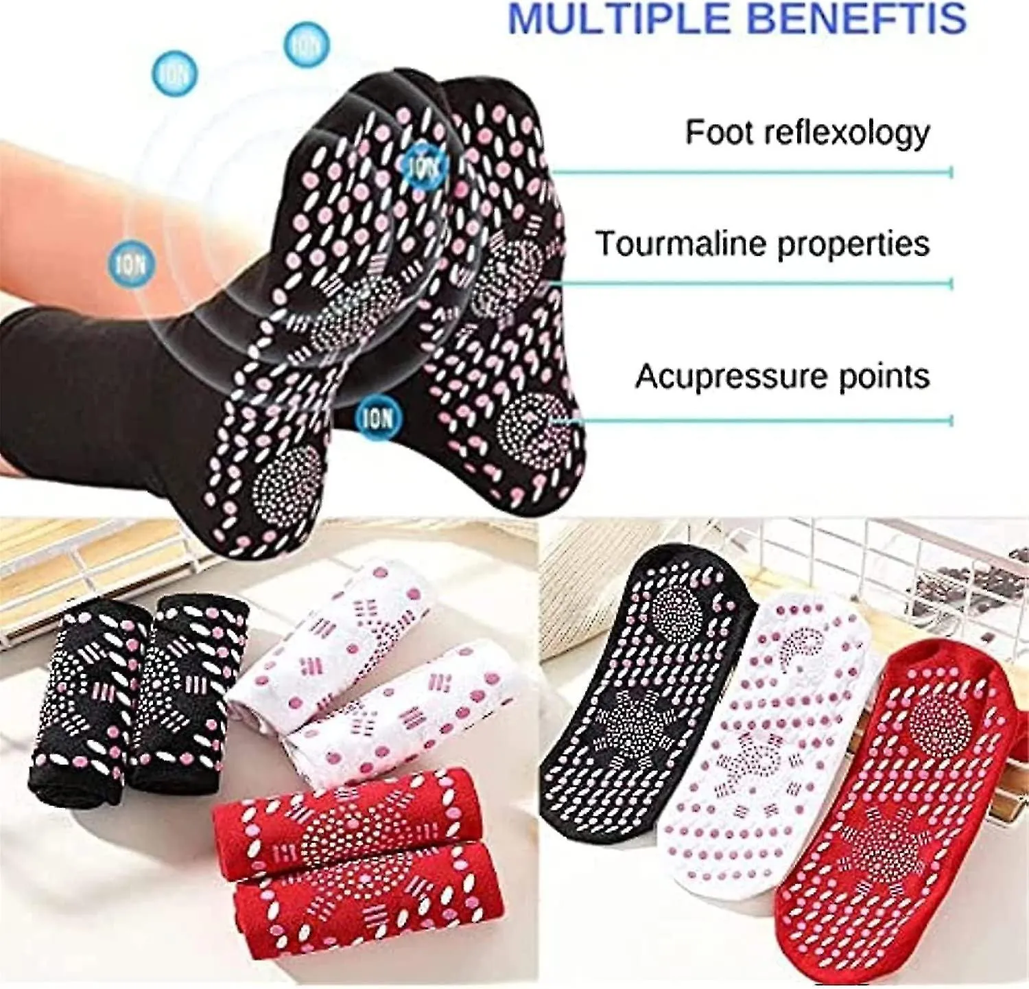 Calcetines calefactables, calcetines térmicos, calcetines calentadores de pies para hombres y mujeres, calcetines térmicos cómod