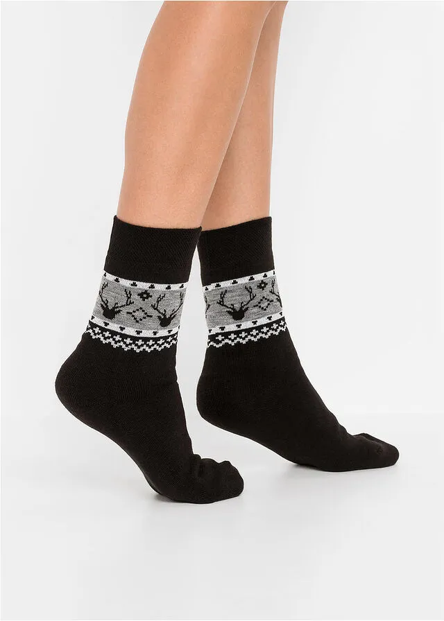 CALCETINES TéRMICOS UNISEX (PAQUETE DE 4 UNIDADES) NEGROAZULGRIS JASPEADO