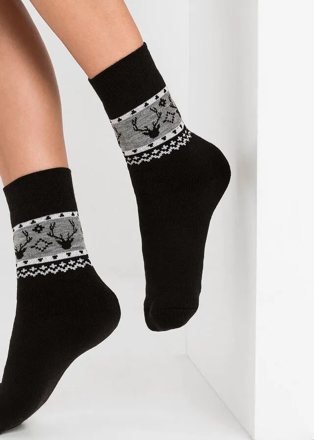 CALCETINES TéRMICOS UNISEX (PAQUETE DE 4 UNIDADES) NEGROAZULGRIS JASPEADO