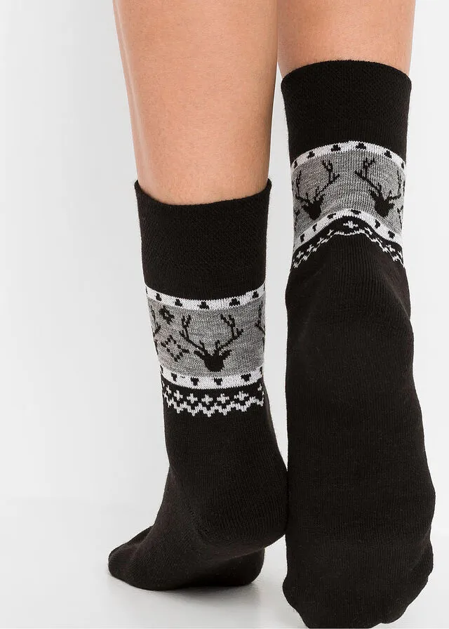 CALCETINES TéRMICOS UNISEX (PAQUETE DE 4 UNIDADES) NEGROAZULGRIS JASPEADO