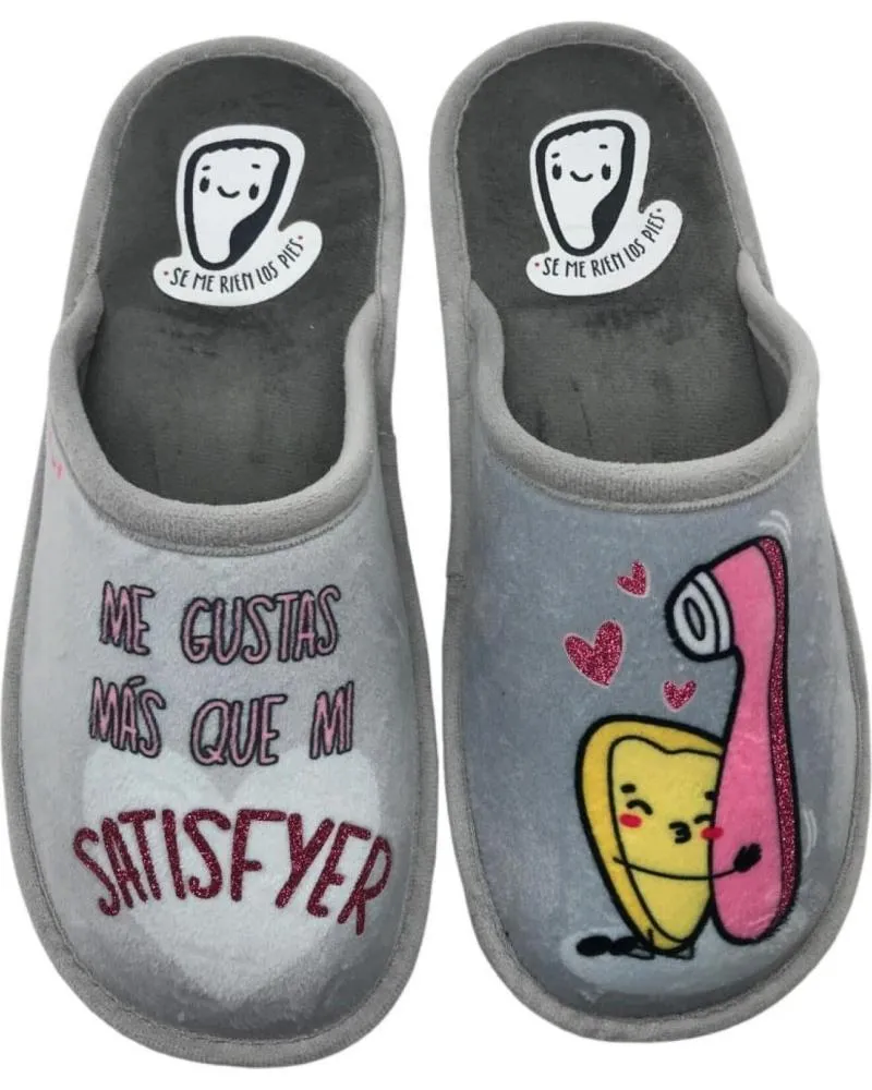 Calzado de casa de Mujer SE ME RIEN LOS PIES ZAPATILLA CASA MUJER JONAS11 GRIS