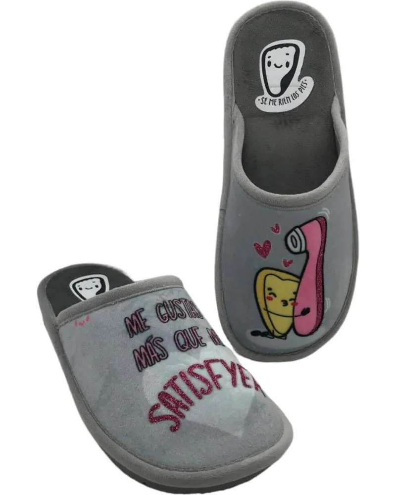 Calzado de casa de Mujer SE ME RIEN LOS PIES ZAPATILLA CASA MUJER JONAS11 GRIS