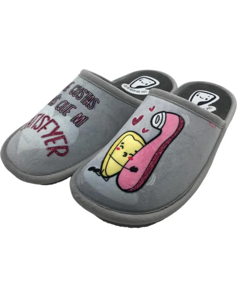 Calzado de casa de Mujer SE ME RIEN LOS PIES ZAPATILLA CASA MUJER JONAS11 GRIS
