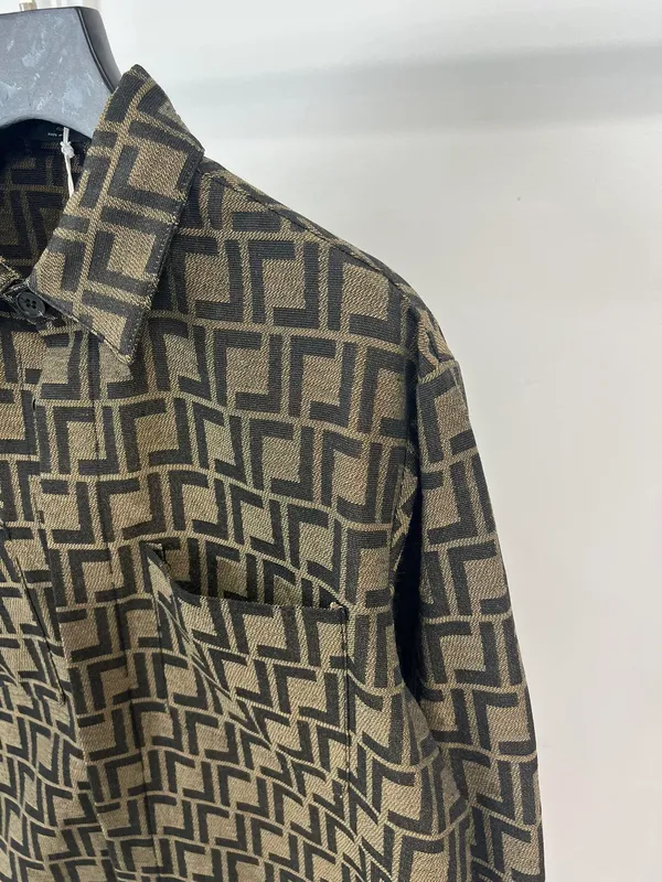 Camisa de manga larga para hombres de diseñador, camisa de boliche de alta calidad, camisa jacquard para hombres y mujeres que s