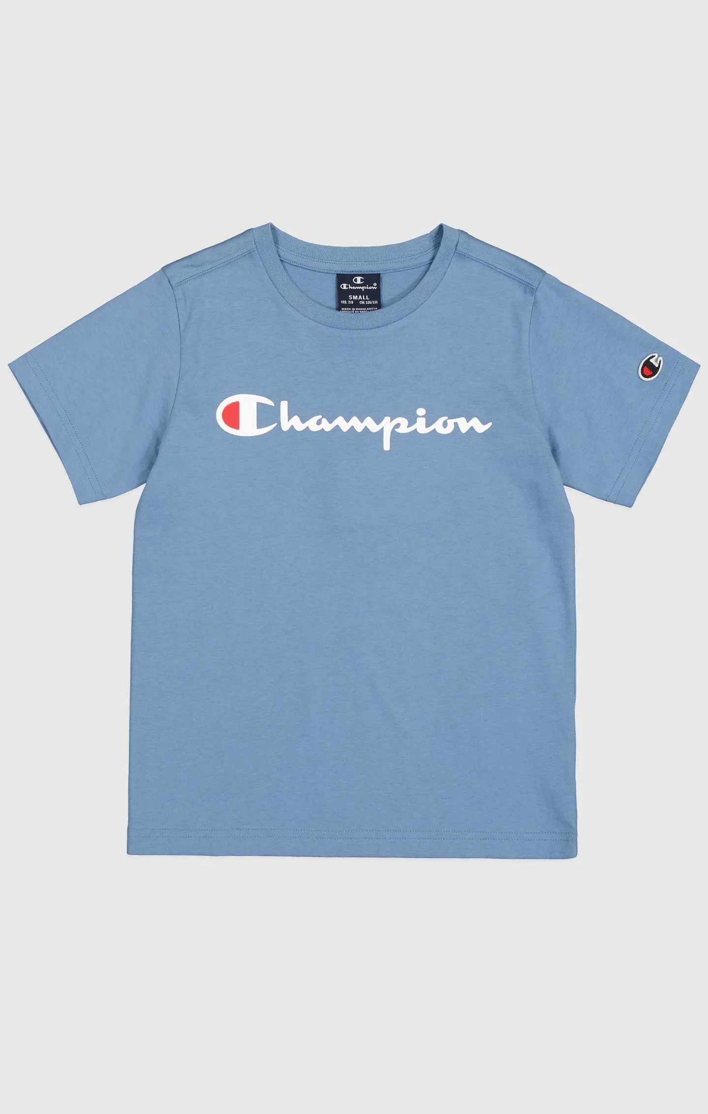 Camiseta de algodón con logotipo grande para niño