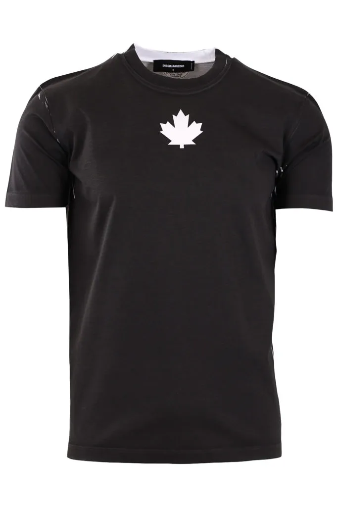 Camiseta negra con escrito 