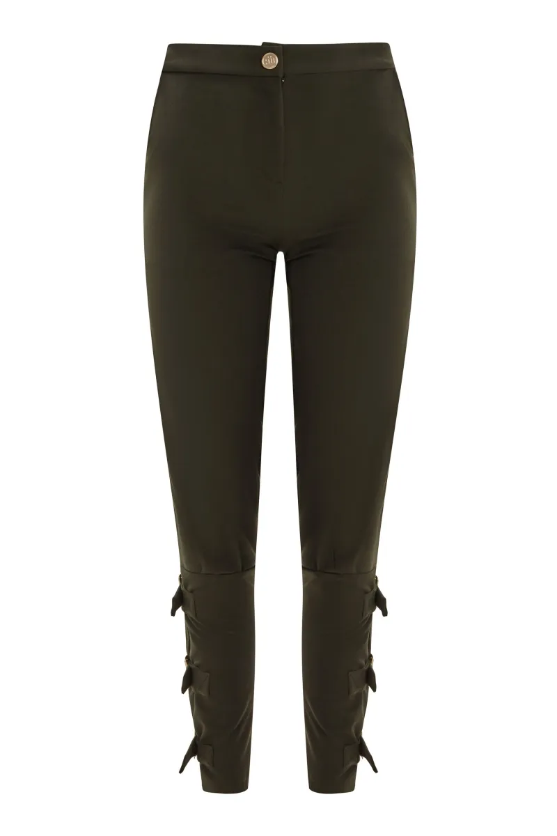 Carmen Horneros pantalón Stretch Hebillas