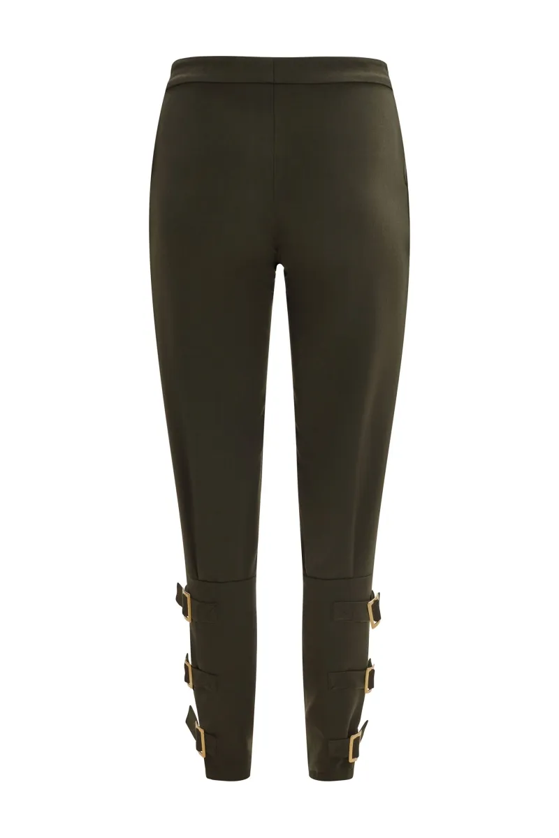 Carmen Horneros pantalón Stretch Hebillas