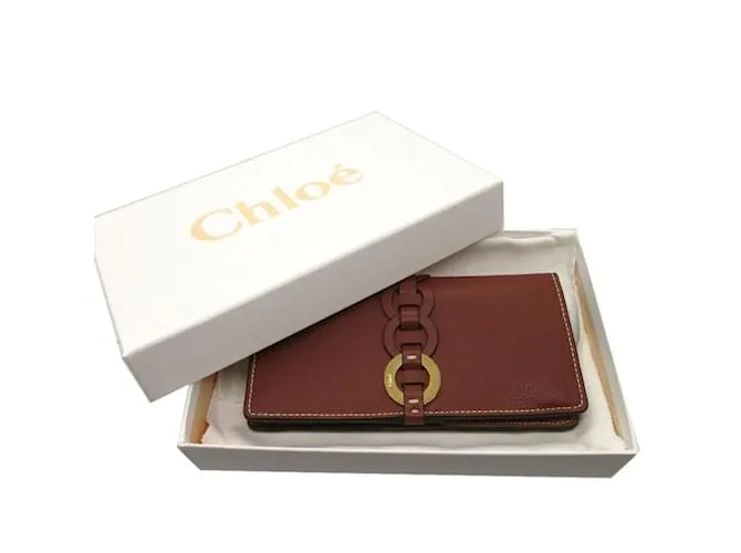 Cartera Larga Chloé Darryl en Marrón Sépia Castaño 
