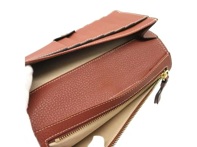 Cartera Larga Chloé Darryl en Marrón Sépia Castaño 