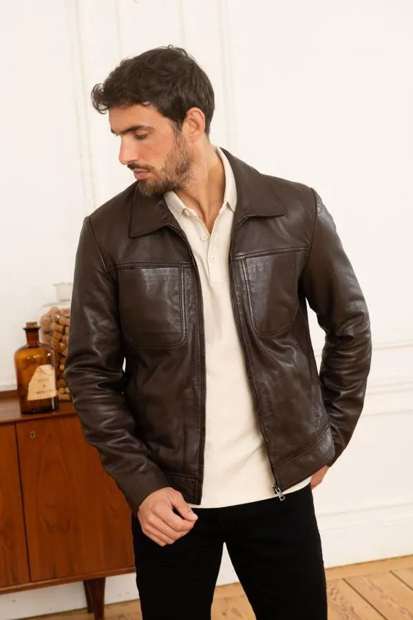 Chaqueta Hombre Serge Pariente Texas Reddish Brown