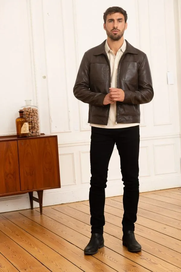 Chaqueta Hombre Serge Pariente Texas Reddish Brown