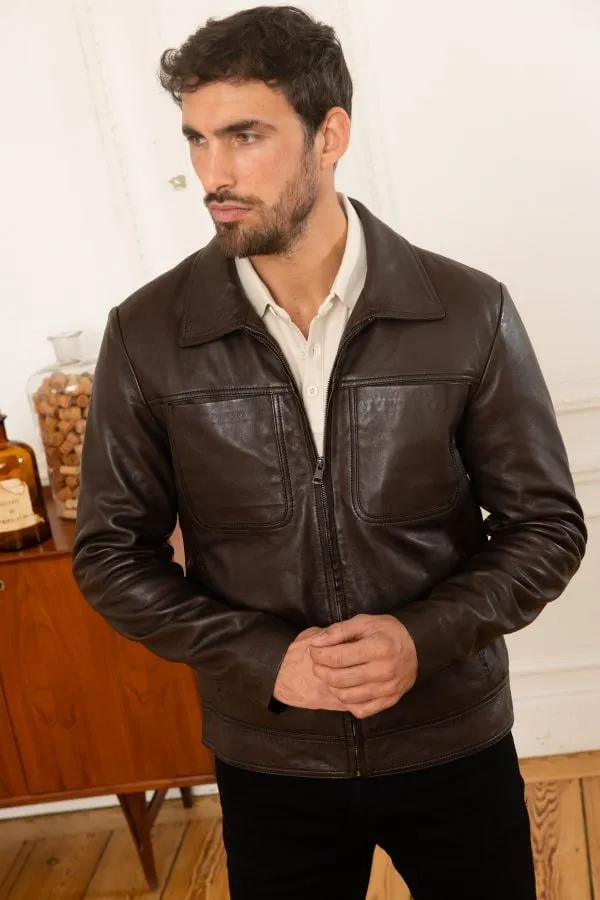 Chaqueta Hombre Serge Pariente Texas Reddish Brown
