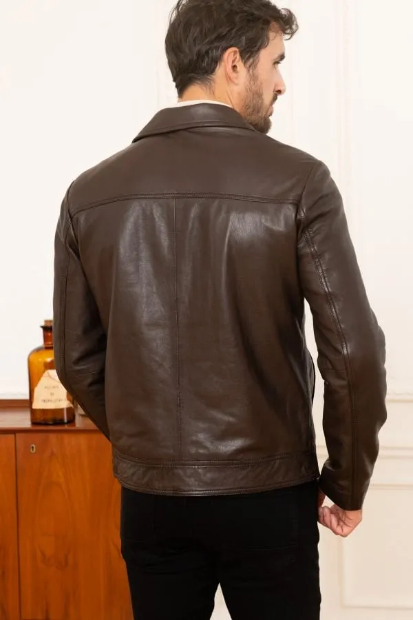 Chaqueta Hombre Serge Pariente Texas Reddish Brown