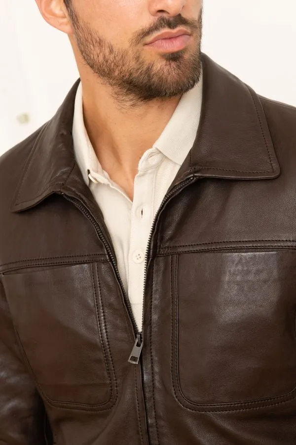 Chaqueta Hombre Serge Pariente Texas Reddish Brown