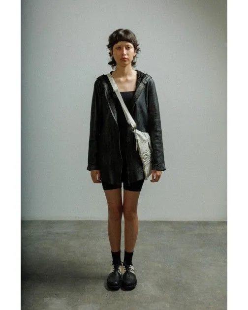 Chaqueta larga de cuero MUT TONY LONG Negro