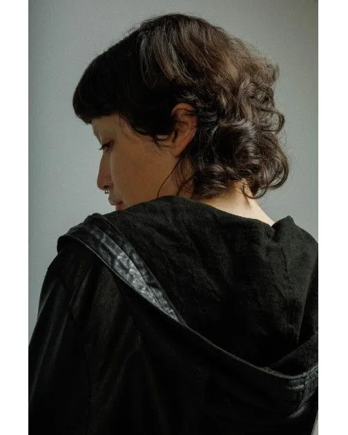 Chaqueta larga de cuero MUT TONY LONG Negro