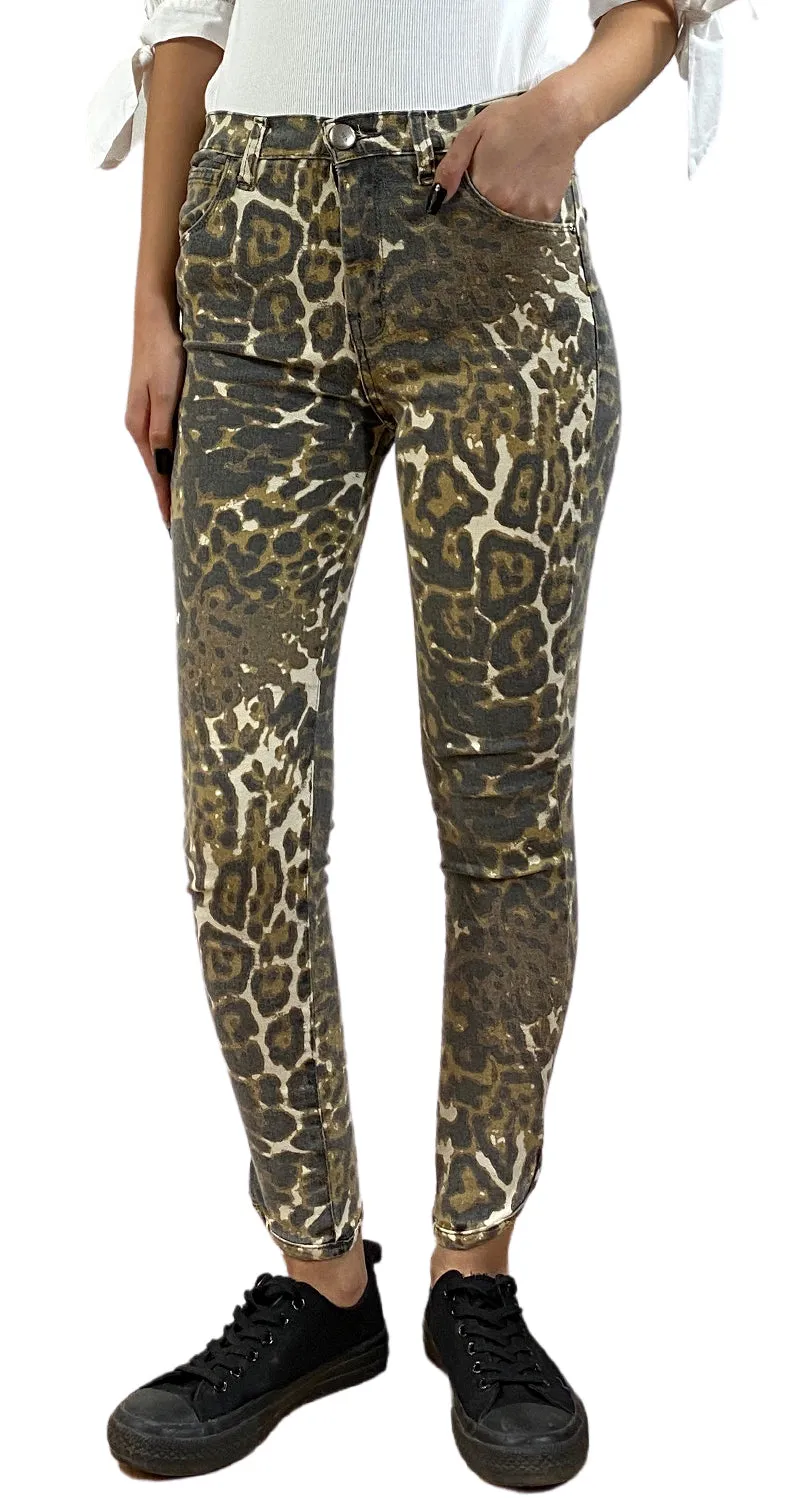 CHER Pantalón Animal Print