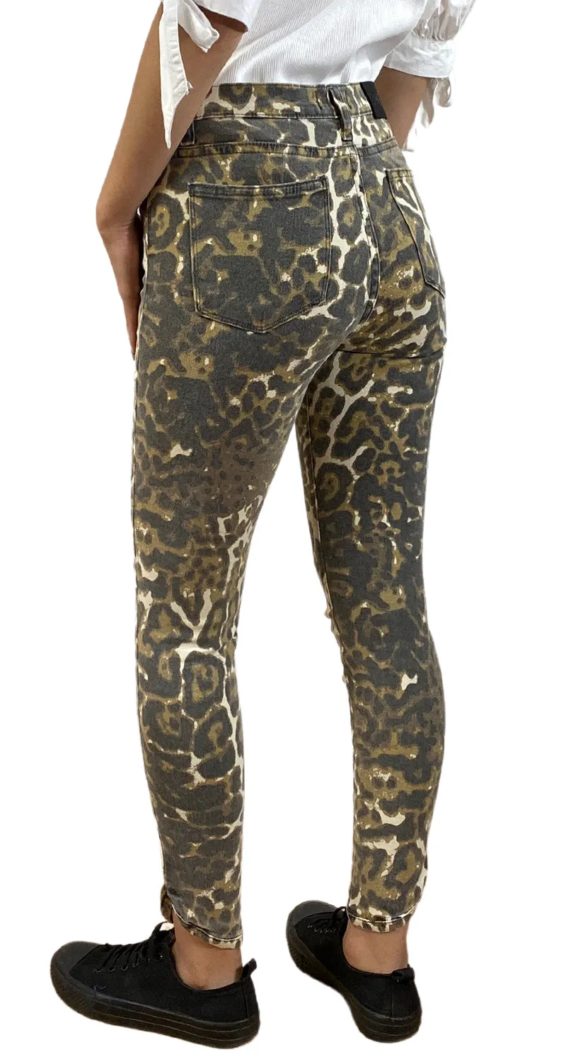 CHER Pantalón Animal Print