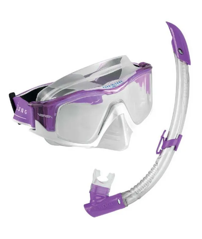Combo de Snorkel Natación Aqua Lung Sport Versa Lila